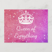 すべての女王王冠のピンクの《写真》ぼけ味の郵便はがき ポストカード