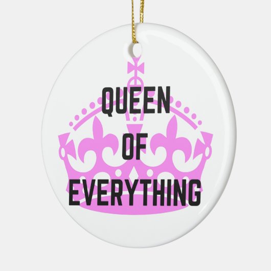 すべての女王王冠の文字のイラストレーション セラミックオーナメント (左)