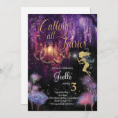 すべての妖精を呼び出す誕生日招待状 招待状 (正面/裏面)