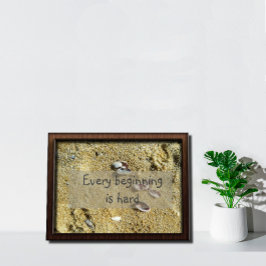 すべての始めの知恵のことわざ写真のポスター ポスター