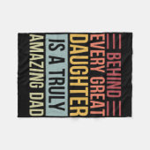 すべての娘素晴らしの背後に本当に素晴らしいパパ フリースブランケット (正面(横))