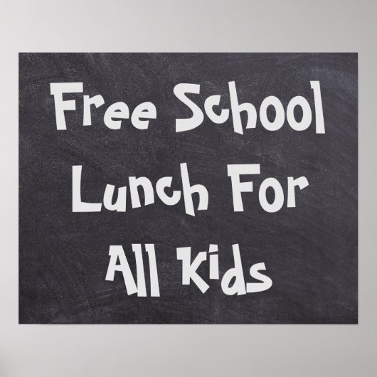すべての子どもたちに無料の学校給食を ポスター (正面)