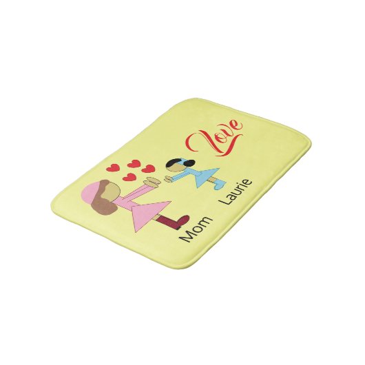 すべての子供が愛を必要とする：ライトイエロー バスマット (アングル)