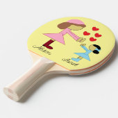 すべての子供が愛を必要とする：ライトイエロー 卓球ラケット (正面アングル)