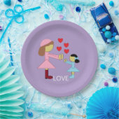 すべての子供が愛を必要とする:ラベンダー ペーパープレート (パーティー)