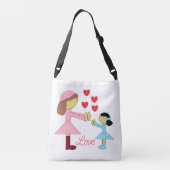 すべての子供が愛を必要とする：白 クロスボディバッグ (裏面)