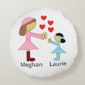 すべての子供が愛を必要とする:白 ラウンドクッション (裏面)