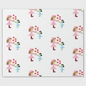 すべての子供が愛を必要とする：白 ラッピングペーパー (フラット)