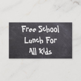すべての子供に無料の学校給食を 名刺