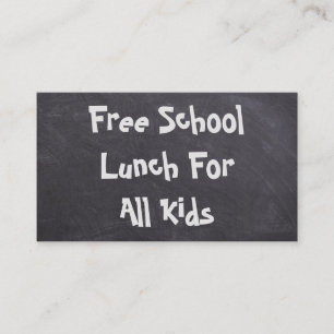 すべての子供に無料の学校給食を 名刺