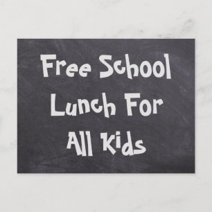 すべての子供のための無料の学校給食 ポストカード