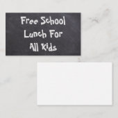 すべての子供のための無料の学校給食 名刺 (正面/裏面)
