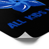 すべての子供の問題児童虐待認識度Pinwheel ポスター (角)