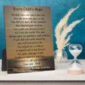すべての子供の希望の詩のプラーク フォトプラーク (側面)