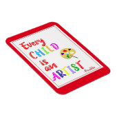 すべての子供はアーティストの引用文 マグネット (右側)