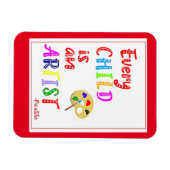 すべての子供はアーティストの引用文 マグネット (横)