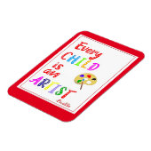 すべての子供はアーティストの引用文 マグネット (左側)