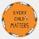 すべての子供はシールとラベルを大切にする ラウンドシール (正面)