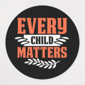 すべての子供は先住民に関わる ラベル (デザイン2)