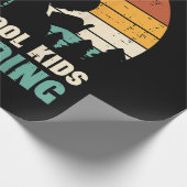 すべての子供読のレトロの本読好き男の子のギ ラッピングペーパー (角)