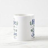 すべての季節に希望を 聖句の希望の引用 コーヒーマグカップ (中央)