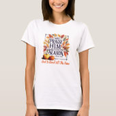 すべての季節に彼を賛美せよ 紅葉 カボチャ Tシャツ (正面)