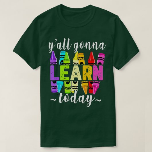 すべての学今日のおもしろい先生戻る学校 Tシャツ (デザイン正面)