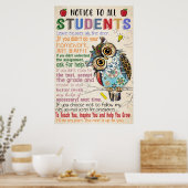 すべての学生の教室ポスターに通知 ポスター (キッチン)