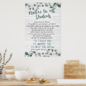 すべての学生ポスター教室に通知 ポスター (キッチン)