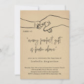 すべての完璧なギフトのバプテスマ/《キリスト教》洗礼式や命名式 招待状 (正面)