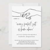 すべての完璧なギフトのバプテスマ/《キリスト教》洗礼式や命名式 招待状 (正面)