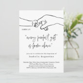 すべての完璧なギフトのバプテスマ/《キリスト教》洗礼式や命名式 招待状 (スタンド正面)