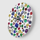 すべての宝石、すべての色、すべての形大時計 ラージ壁時計 (傾斜)