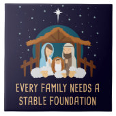 すべての家族が安定した基盤を必要とする – クリスマス タイル (正面)