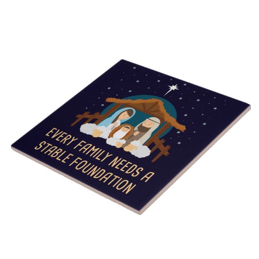 すべての家族が安定した基盤を必要とする – クリスマス タイル (側面)