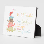 すべての家族が美しいタイポグラフィウミガメ フォトプラーク (側面)