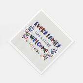 すべての家族は、私たちの家族Nへようこそ物語を持っている スタンダードランチョンナプキン (角)