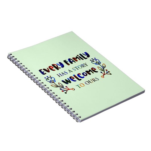 すべての家族は、私たちの家族Nへようこそ物語を持っている ノートブック (右側)