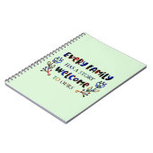 すべての家族は、私たちの家族Nへようこそ物語を持っている ノートブック (左側)