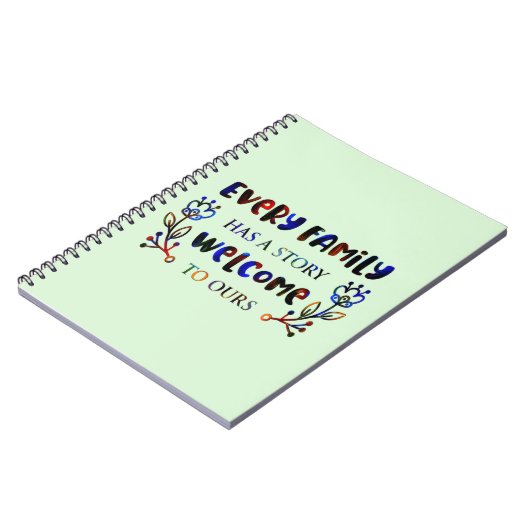 すべての家族は、私たちの家族Nへようこそ物語を持っている ノートブック (左側)