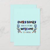 すべての家族は、私たちの家族Tに歓迎の物語を持っている サンキューカード (正面/裏面)