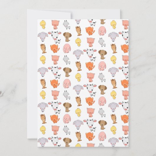 すべての家畜ホリー牛誕生日を呼び出す年齢 招待状 (裏面)