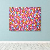 すべての射撃、 発砲スターズカラフル抽象芸術アートプリント キャンバスプリント (インサイチュ (ウッドフロア))