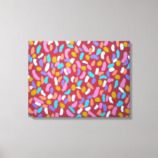 すべての射撃、 発砲スターズカラフル抽象芸術アートプリント キャンバスプリント (正面)