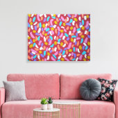 すべての射撃、 発砲スターズカラフル抽象芸術アートプリント キャンバスプリント (インサイチュ (リビング))