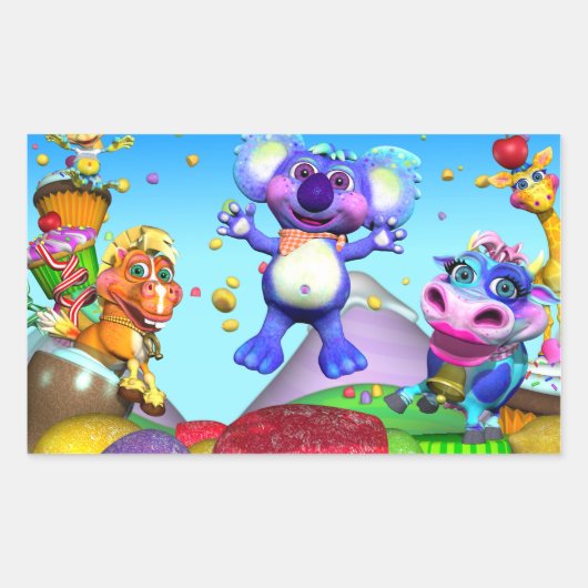 すべての小さい雨滴のステッカー 長方形シール (正面)