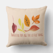 すべての小さなことに感謝、感謝祭 クッション (裏面)