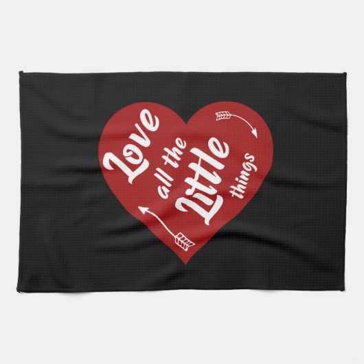 すべての小さなものを愛するデザイン キッチンタオル (横)