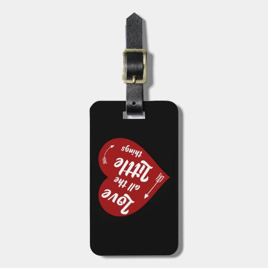 すべての小さなものを愛するデザイン ラゲッジタグ (正面縦)