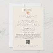 すべての小さなワイルドフラワーの赤ちゃんシャワー 招待状 (裏面)